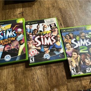 Set of 3 sims Xbox games